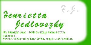 henrietta jedlovszky business card